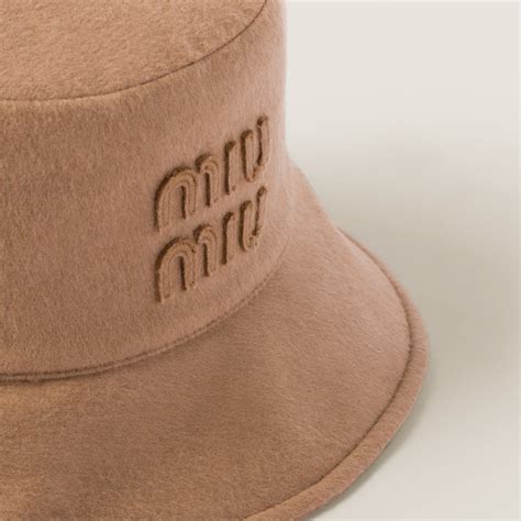 Camel Brown Wool Bucket Hat 